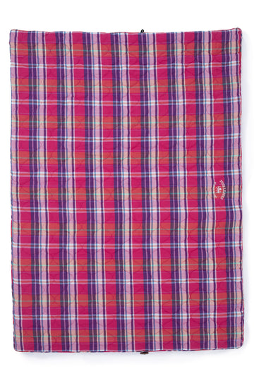 Quilted checked throw - Four Leaves
