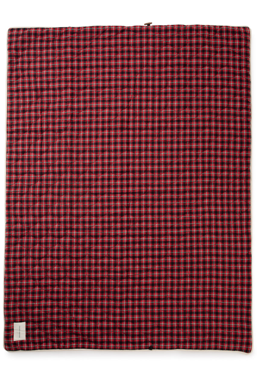 Checked flannel quilted throw - Four Leaves