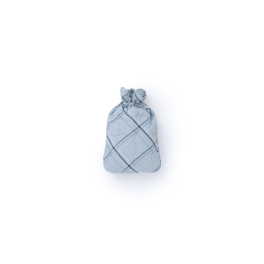 Checked viscose cotton hot water bottle cover - Four Leaves