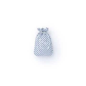 Striped linen quilted hot water bottle cover - Four Leaves