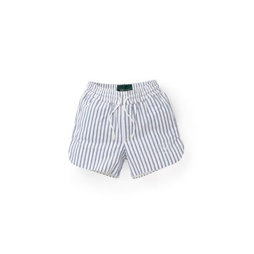Striped padded linen shorts - Four Leaves