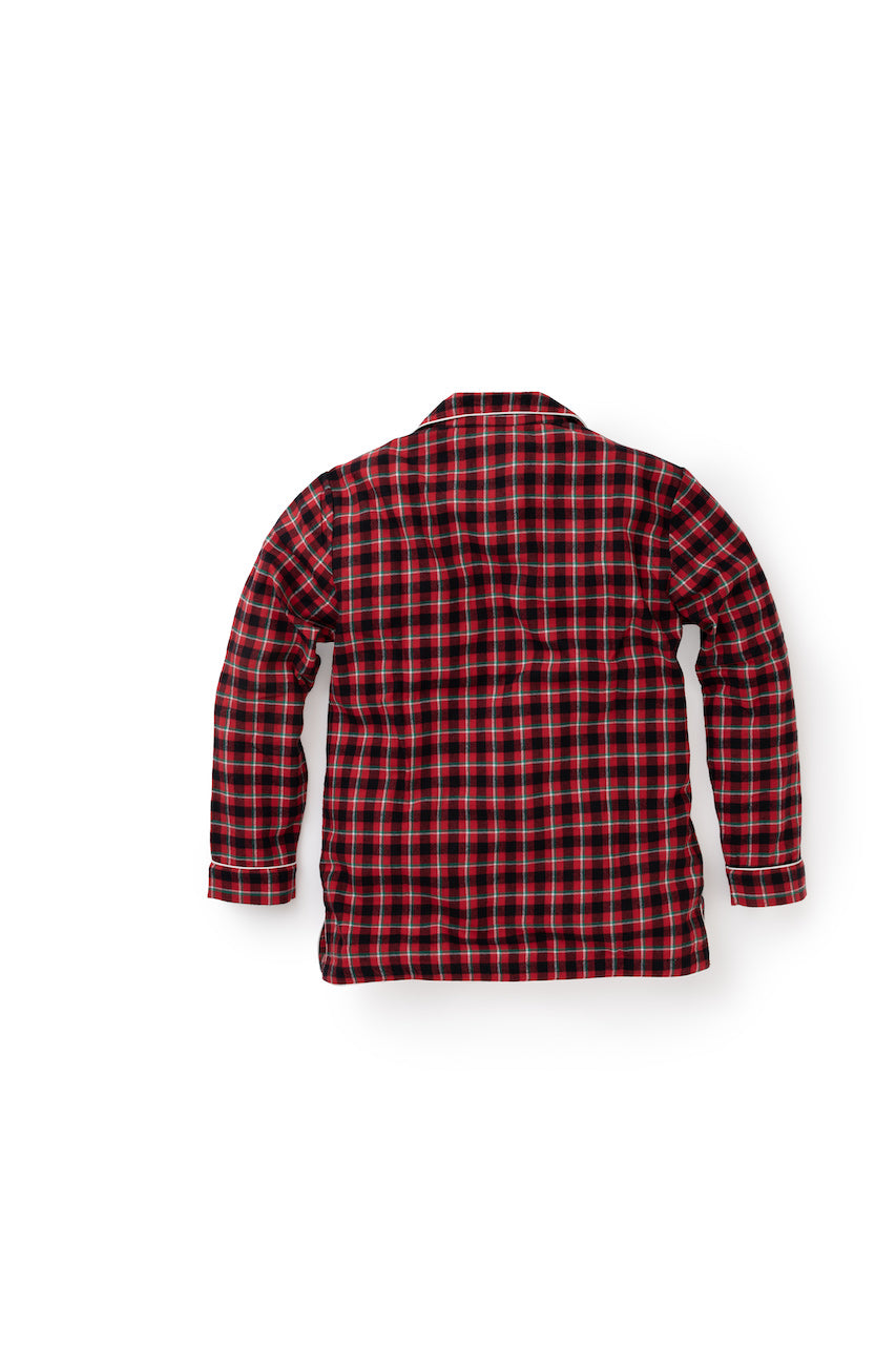 Checked flannel blazer shirt - Four Leaves