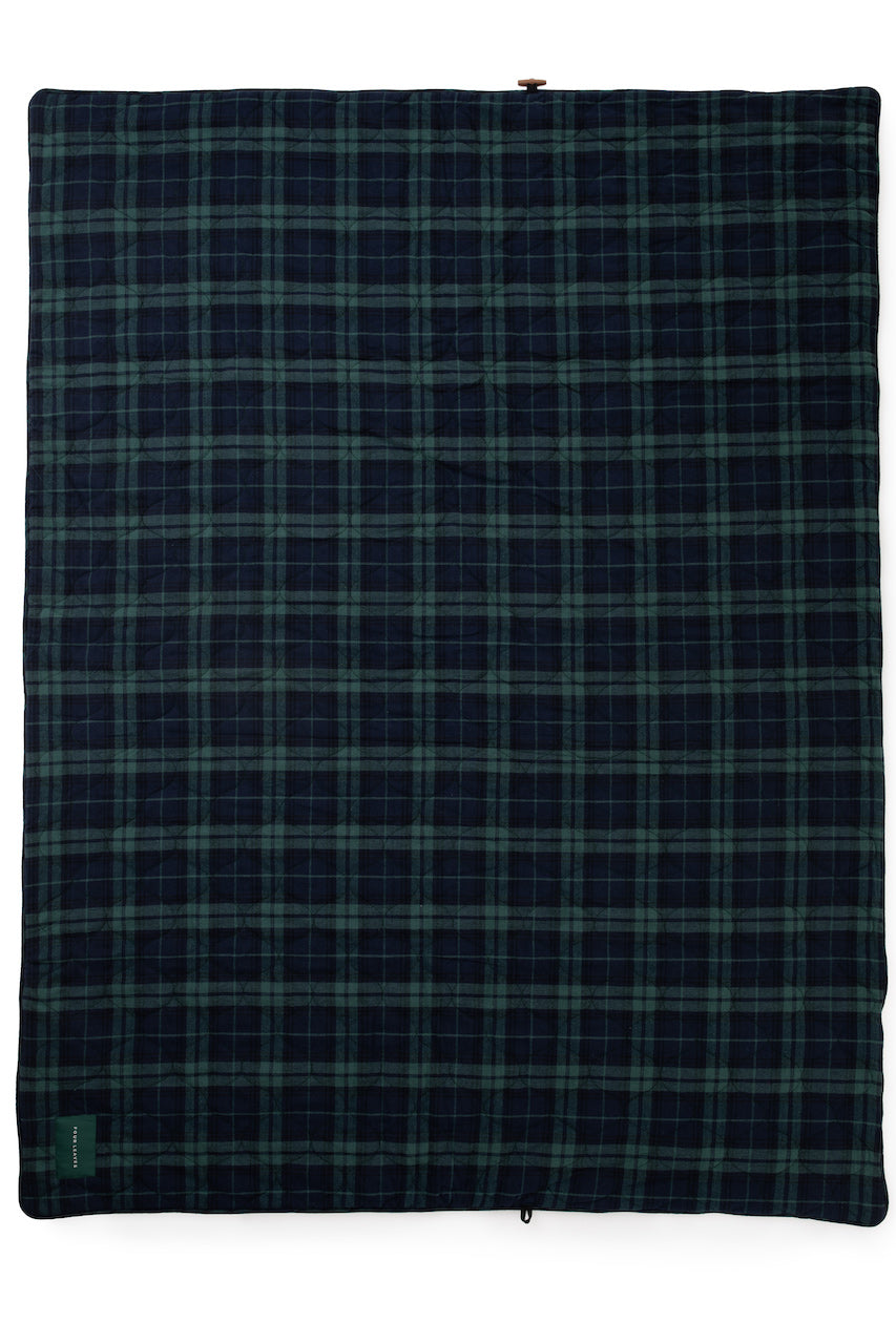 Checked flannel quilted throw - Four Leaves