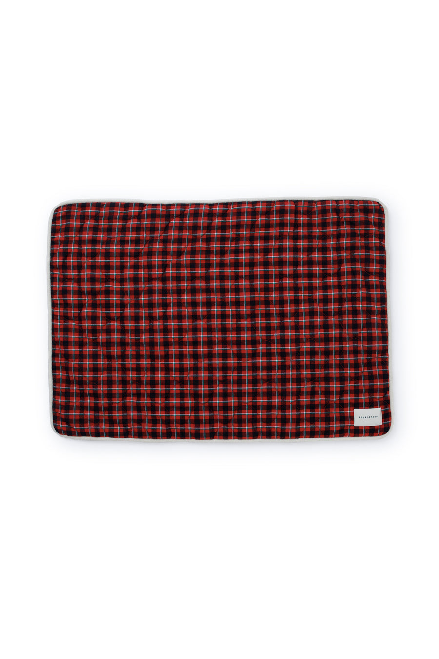 QUILTED CHECK SOFT MAT WITH PIPING DETAILS - Four Leaves