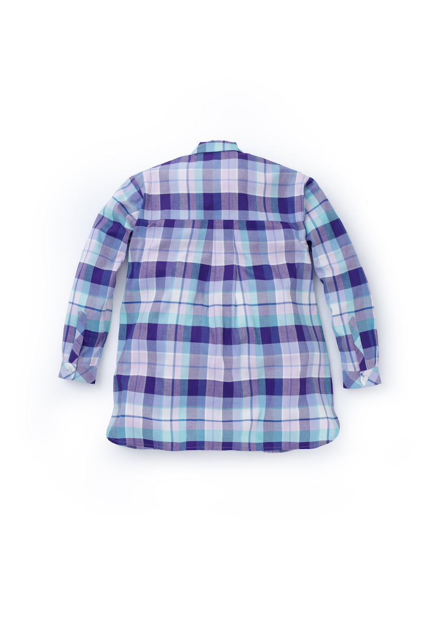 Long sleeve checked cotton shirt - Four Leaves