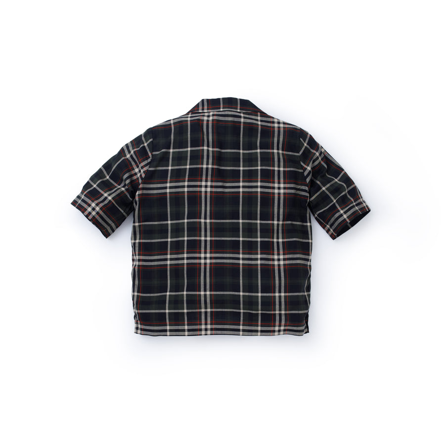 Short sleeve checked viscose shirt - Four Leaves