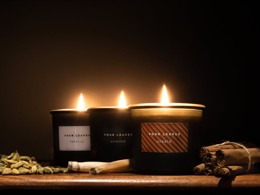Create scented candle - Four Leaves