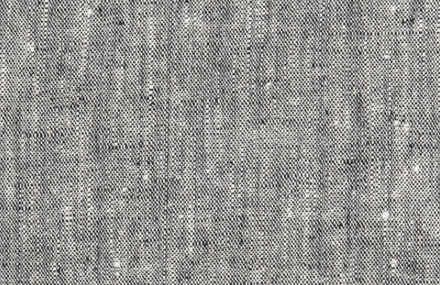 Grey linen melange duvet cover set (grey with white leaves) - Four Leaves